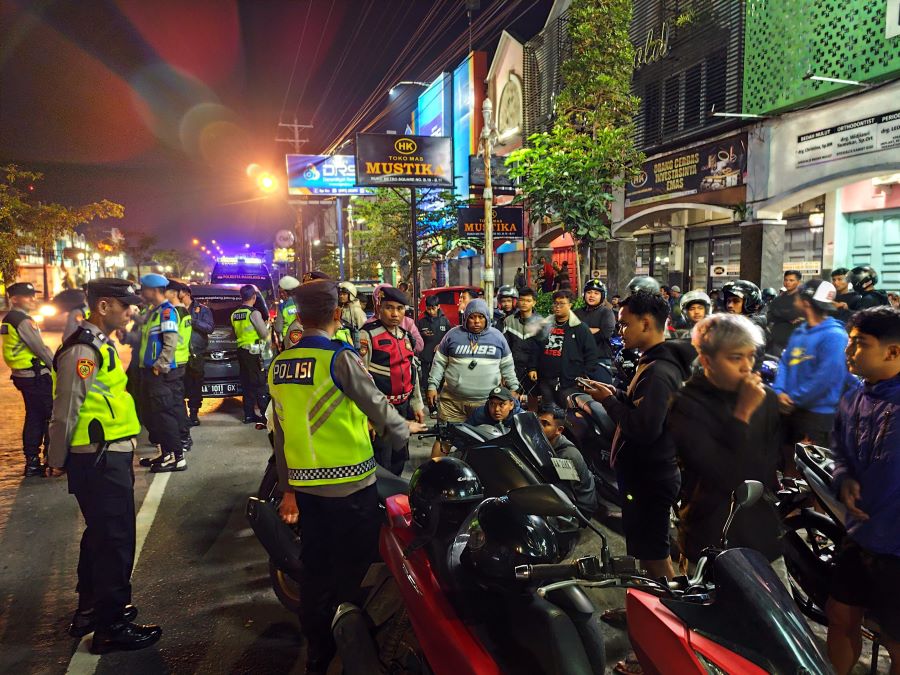DISITA: Polresta Magelang menyita ratusan sepeda motor dari para pelaku balap liar, Minggu (20/7/2025) dini hari.