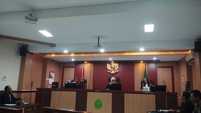 BERLANJUT: Sidang kasus perdata dugaan mafia tanah yang melibatkan Mbah Tupon di PN Bantul Selasa (22/7).