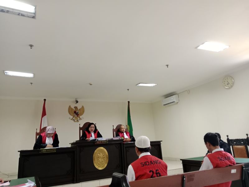 PUTUSAN SIDANG: Persidangan perkara pengedaran sabu di PN Sleman Selasa (22/7).
