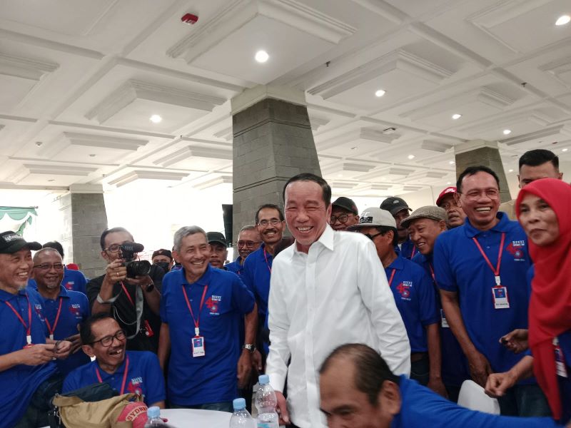 Jokowi saat hadir di Reuni Alumni Fakultas Kehutanan, UGM, Sabtu (26/7/2025).