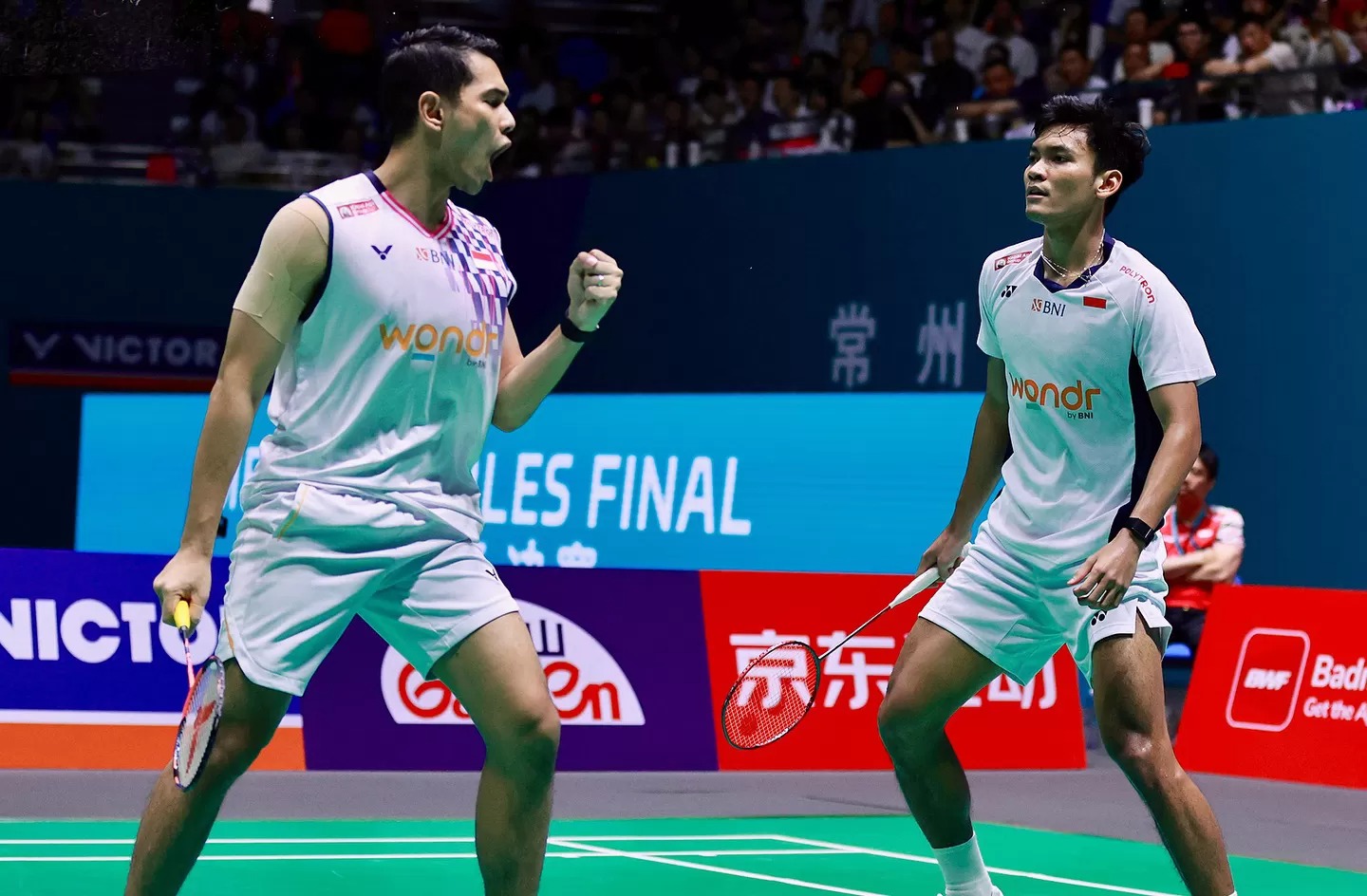 Fajar Alfian dan Muhammad Shohibul Fikri raih gelar juara China Open 2025 melawan Malaysia.