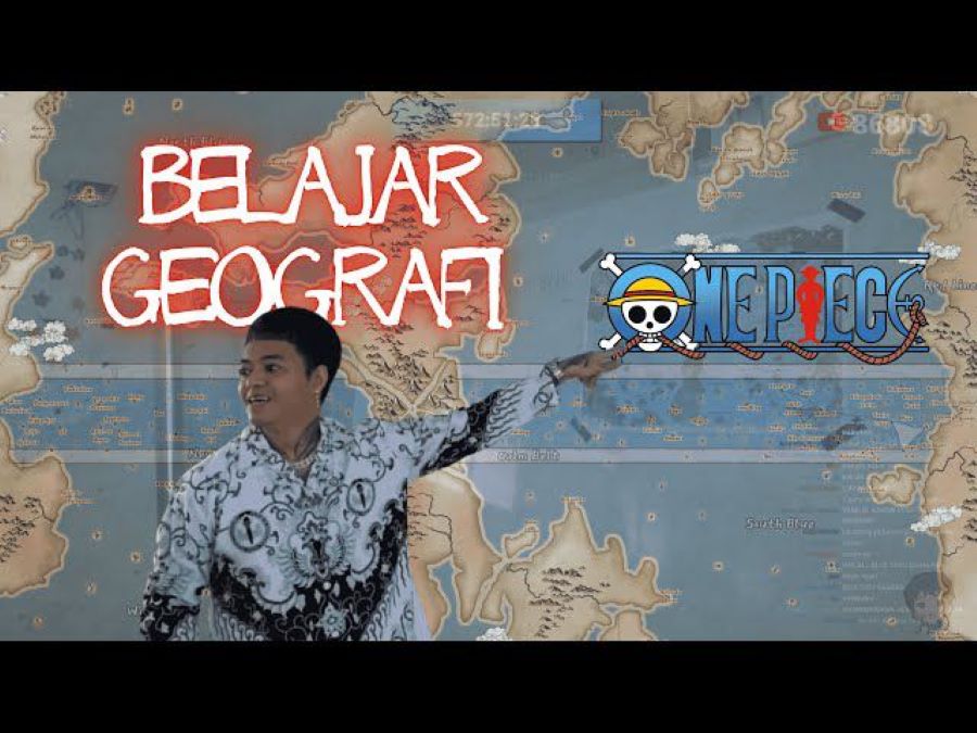 Reza Arap ke salah satu sekolah dan mengajarkan terkait sejarah dari peta serial anime populer One Piece (Berbagai Sumber)