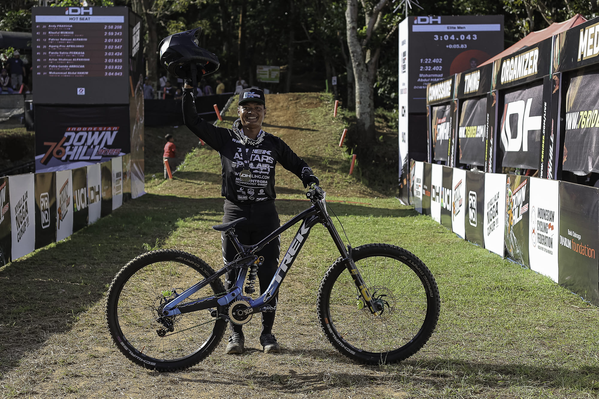 Salah satu pebalap Indonesian Downhill 2025. Andy Prayoga