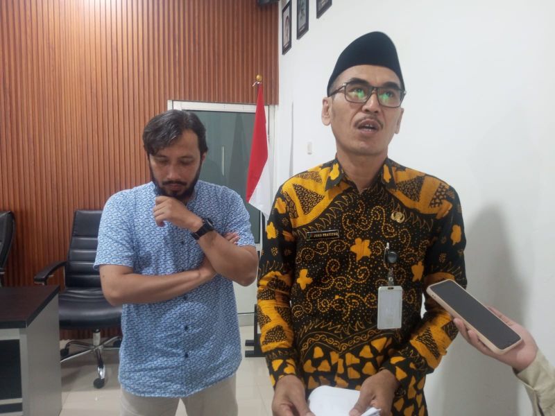 Kepala Seksi Pencairan Dana dan Manajemen Satuan (PDMS) Kantor Pelayanan Perbendaharaan tipe A2 Wonosari, Andreas Radyanto, saat melakukan pemaparan.&nbsp;