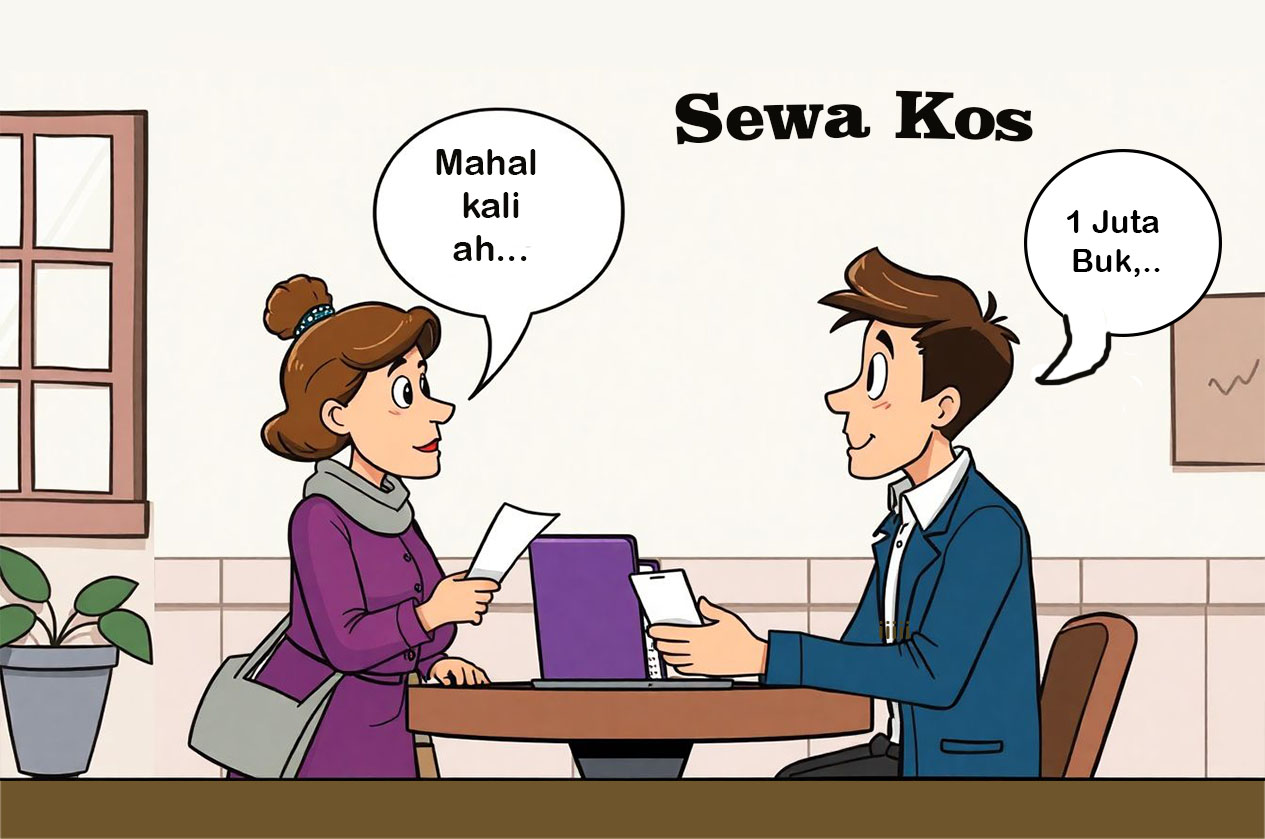 Ilustrasi nyari kos.