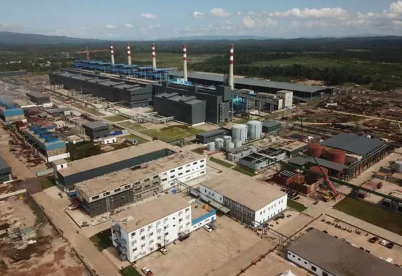 Ilustrasi pabrik smelter nikel di Sulawesi.