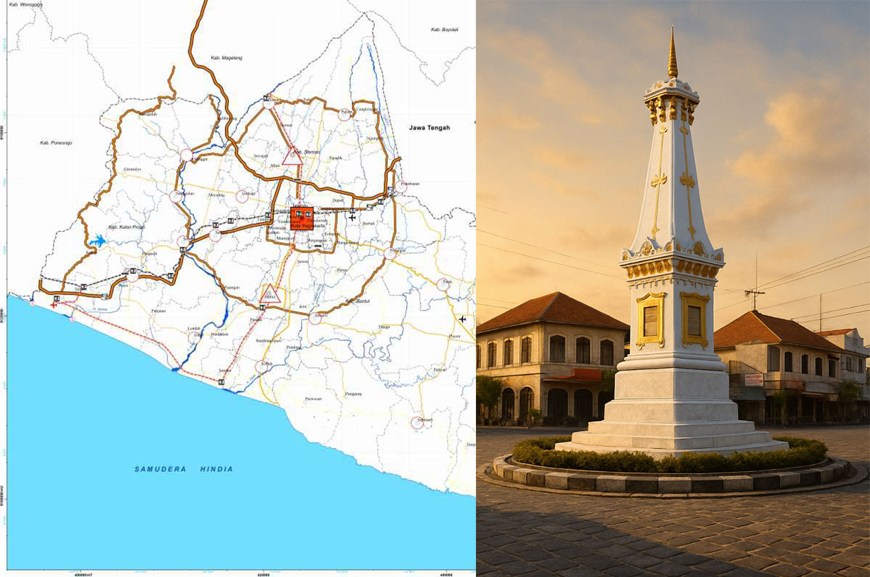 Pembagian wilayah administratif yang unik di Jogja.