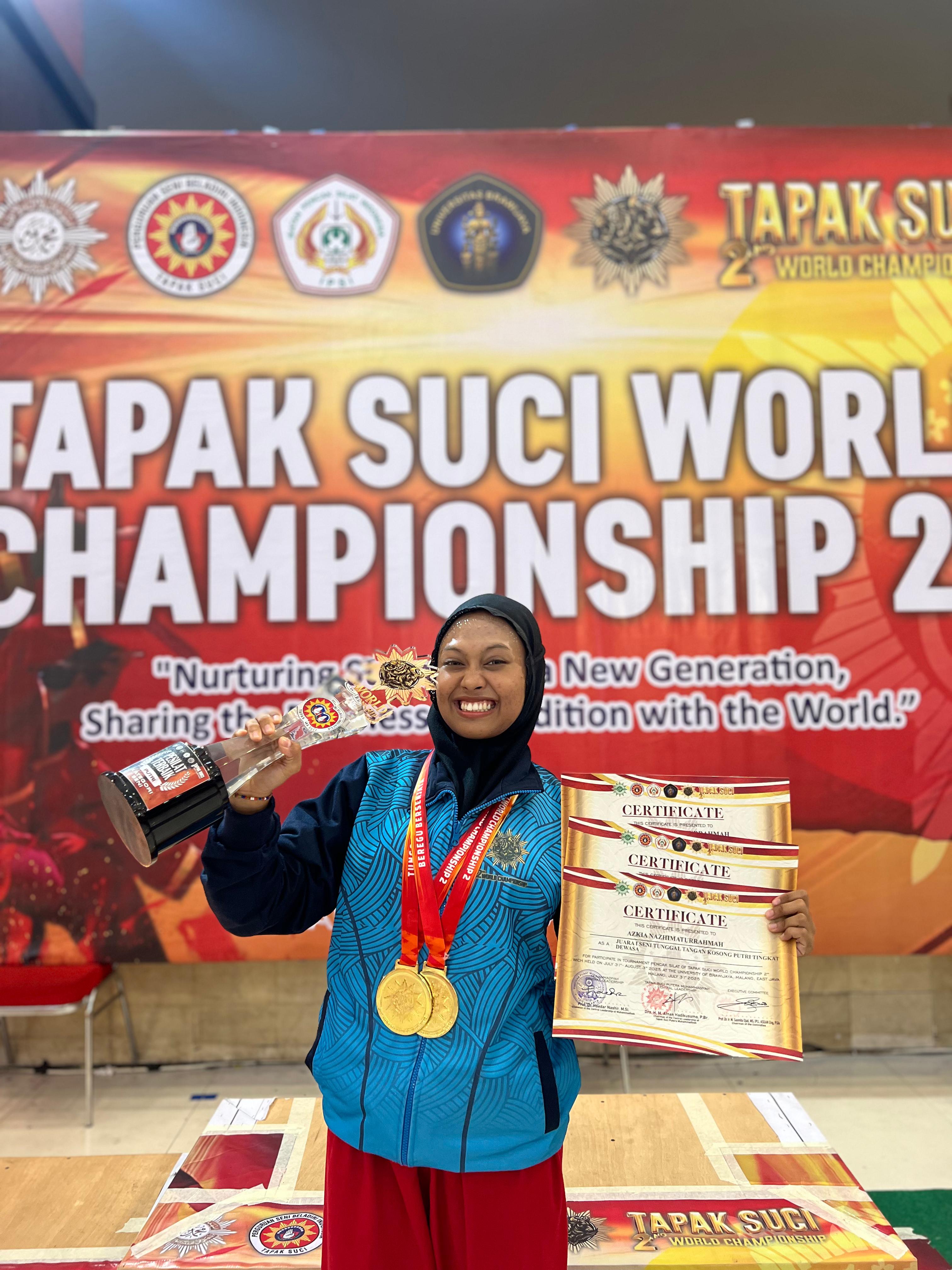 Murid Madrasah Mu&rsquo;allimaat Muhammadiyah Yogyakarta Raih Pesilat Terbaik Putri di Kejuaraan Tapak Suci 2nd World Championship.