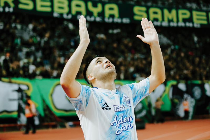GOL PERTAMA: Ezequiel Vidal menjadi pemain pertama PSIM yang berhasil mencetak gol di BRI Super League 2025/2026