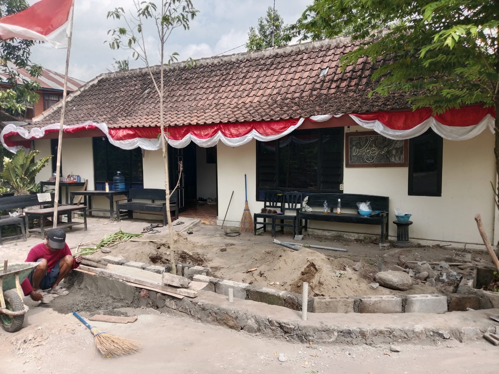 Lokasi penemuan peluru mortir.