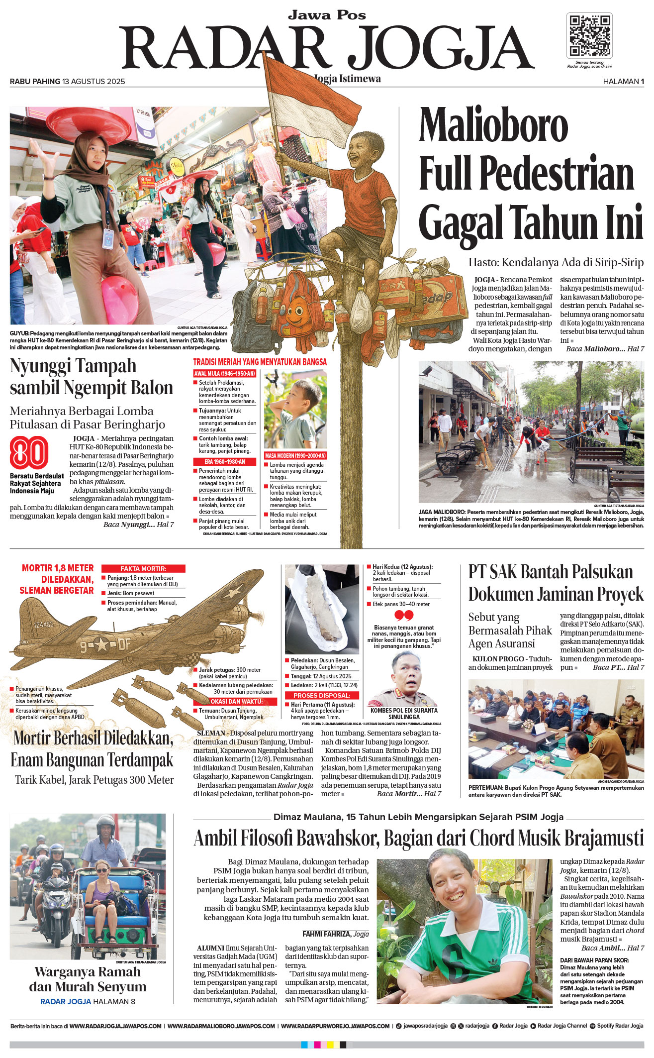 Jawa Pos - Radar Jogja edisi Rabu, 13 Agustus 2025