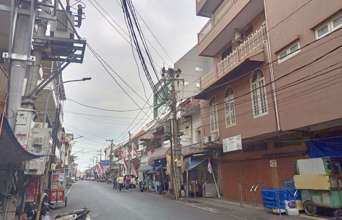 Suasana Jalan Pajeksan yang menjadi salah satu sirip kawasan Malioboro, Kota Jogja, Selasa  (12/8/2025). Rencana Pemkot Jogja menjadikan Malioboro sebagai kawasan full pedestrian.