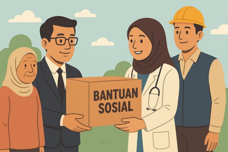 Ilustrasi bantuan sosial.