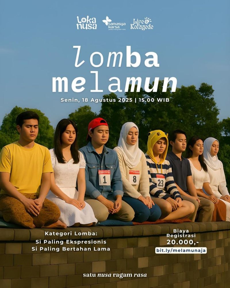 Lomba melamun di Yogyakarta.