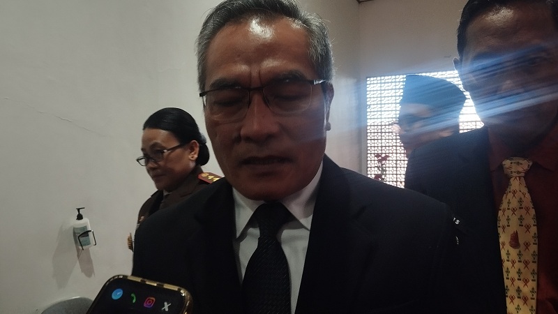 Bupati Bantul Halim Muslih saat ditemui di DPRD Bantul Jumat (15/8)