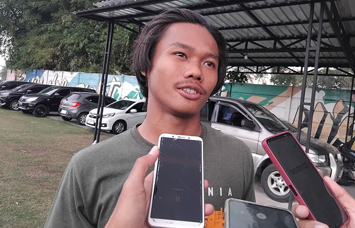 Pemain muda PSS Sleman Relosa Rivan Satriya Hutama
