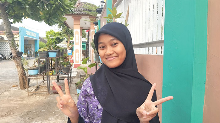 Siswa SMAN 1 Imogiri Mutiara Annisa Mulia