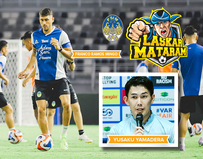 Bek PSIM Jogja Yusaku Yamadera dan Franco Ramos Mingo