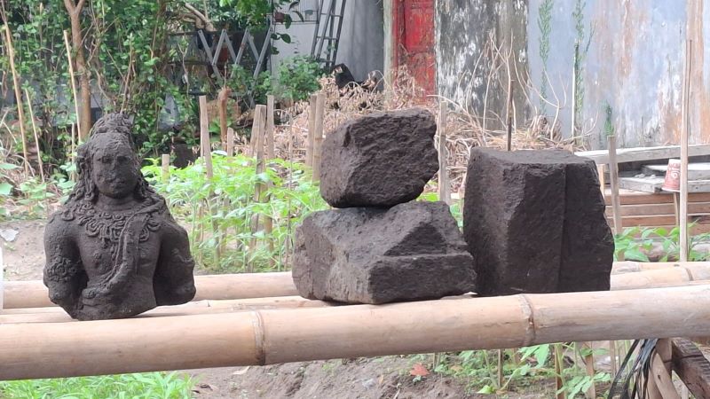 Temuan arca di Warak Kidul, Sumberadi, Mlati, Sleman.