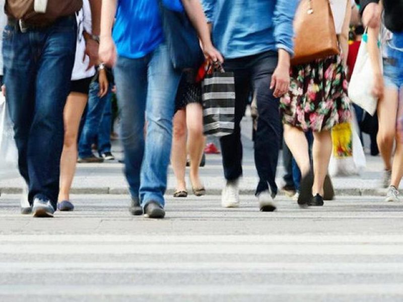 Ilustrasi jalan kaki.