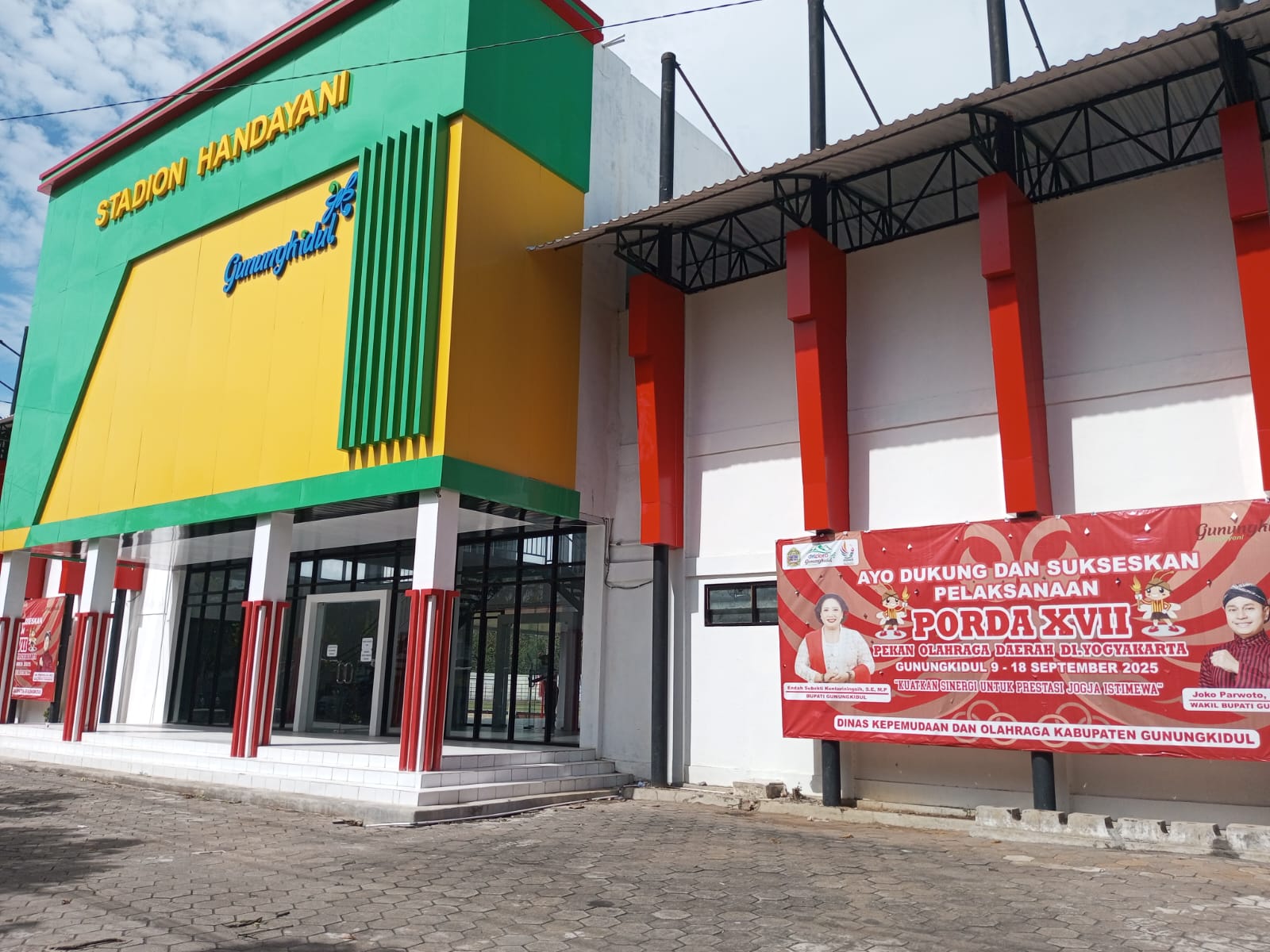 Stadion Handayani Gunungkidul terlihat nampak sepi pada Rabu (20/8/2025).