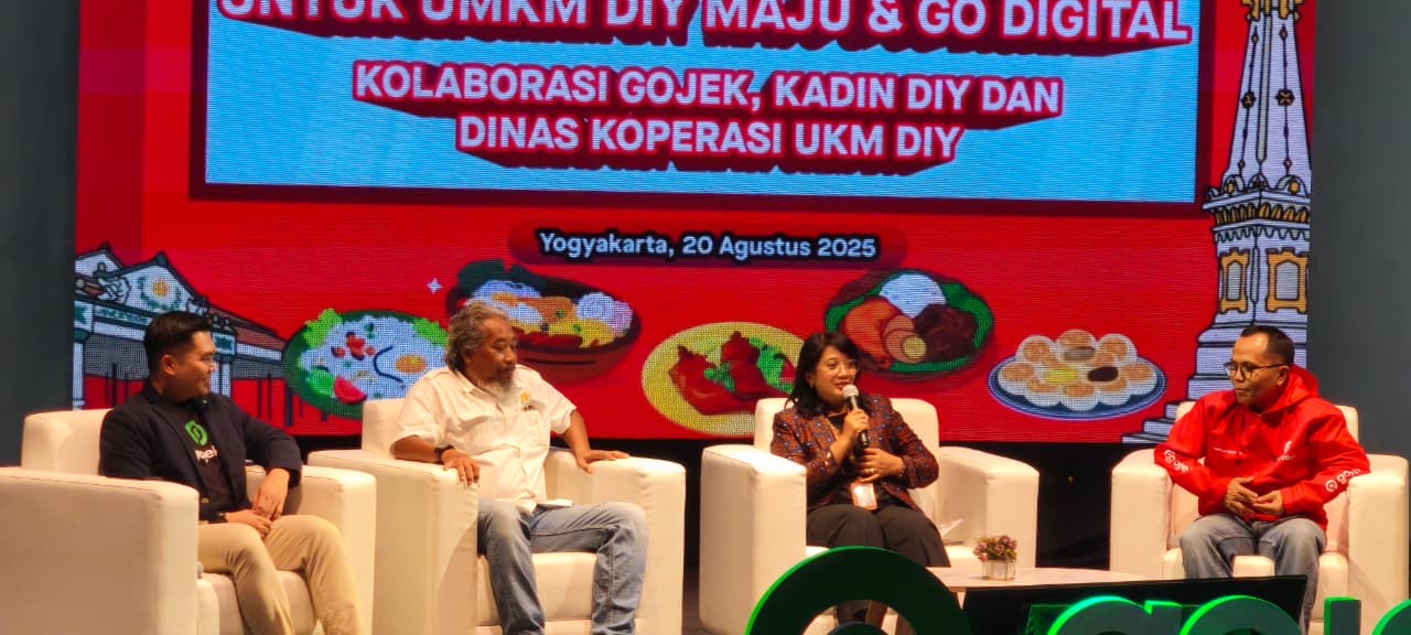 Kolaborasi Dinkop UKM DIY, Pemkot Jogja, Kadin DIY dan Gojek untuk melakukan digitalisasi pelaku UMKM, Rabu (20/8).