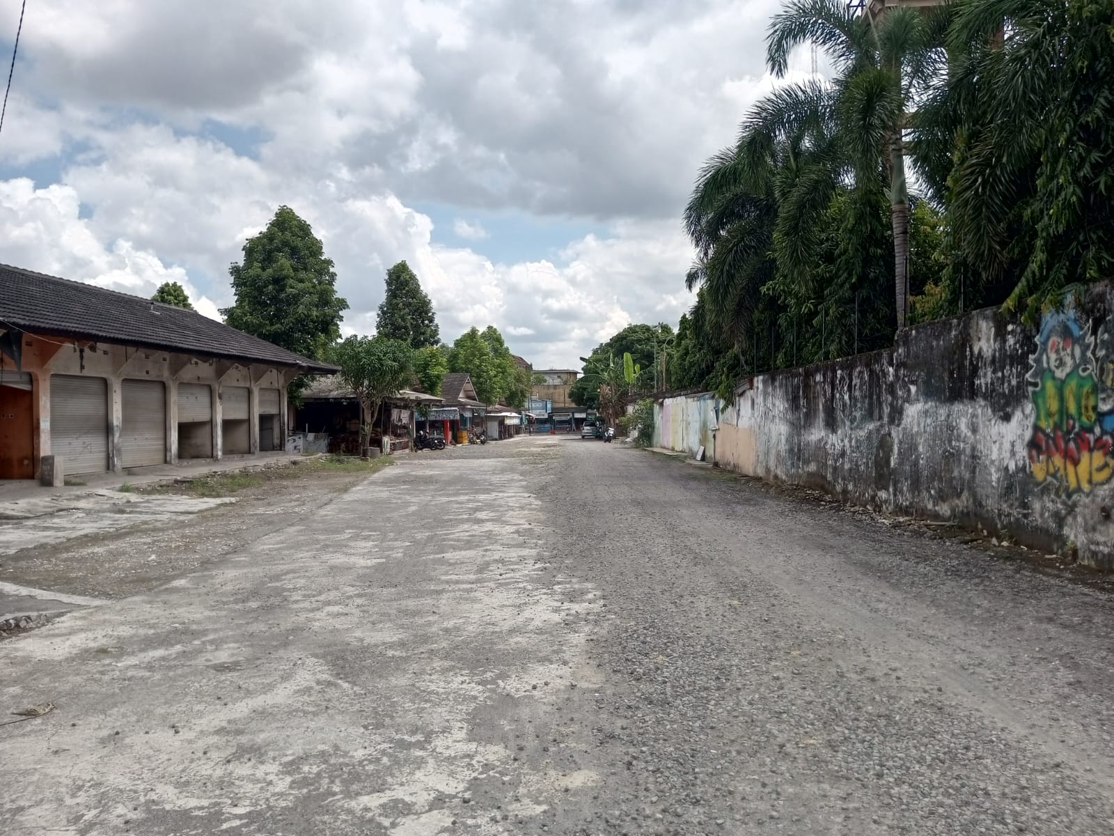 Kondisi lahan kosong di Pasar Besole yang nantinya akan digunakan sebagai tempat relokasi PKL Alun-alun Wonosari.