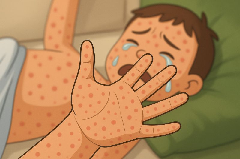 Ilustrasi Wabah Campak.