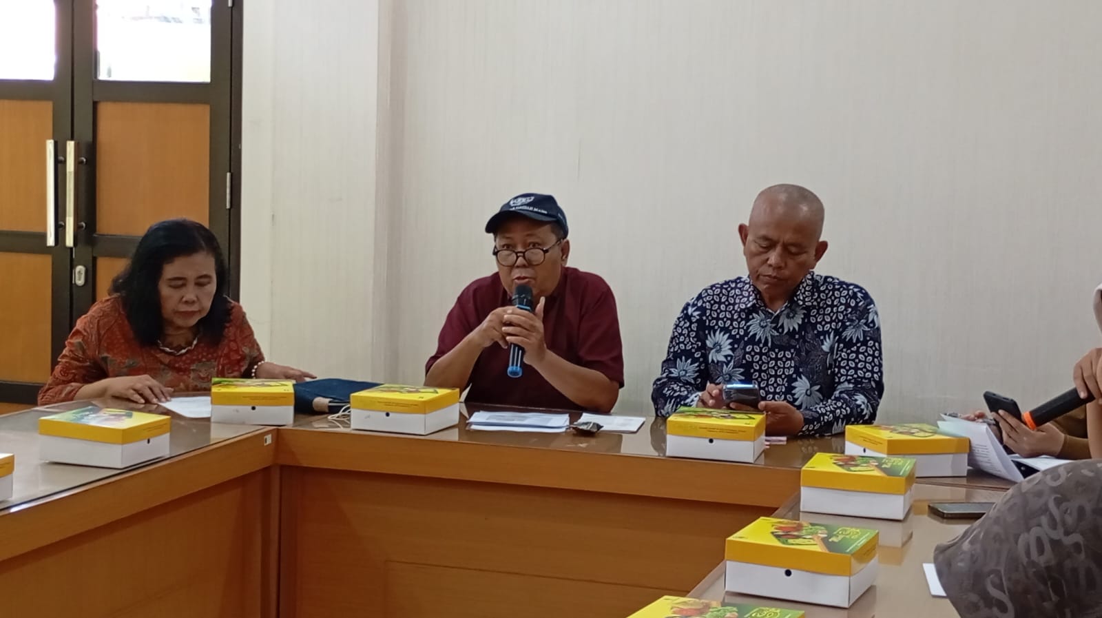 Ketua Koseta Adiluhung Sigit Sugito saat menyampaikan keterangannya di Balai Kota Jogja, Senin (25/8/2025).