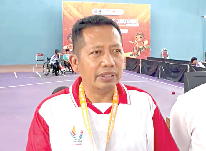 Kepala Dinas Kebudayaan Gunungkidul Agus Mantara saat ditemui di perhelatan Paperda IV DIJ 2025, Senin (25/8/2025).