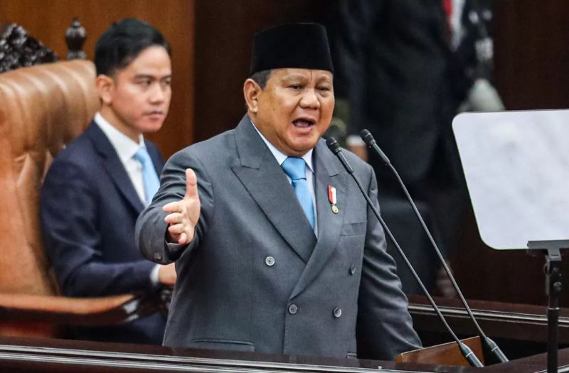 Presiden RI Prabowo Subianto di dampingi Wakil Presiden RI menyampaikan pidato kenegaraan.
