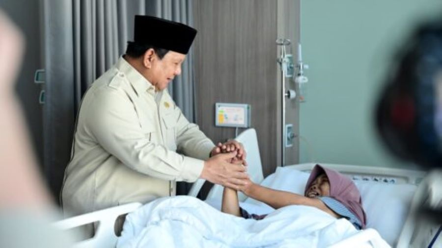 Presiden Prabowo Subianto telah melakukan peninjauan fasilitas ke Gedung Layanan Terpadu dan Institut Neurosains Nasional di Rumah Sakit Pusat Otak Nasional (RSPON) Mahar Mardjono, Jakarta pada Selas