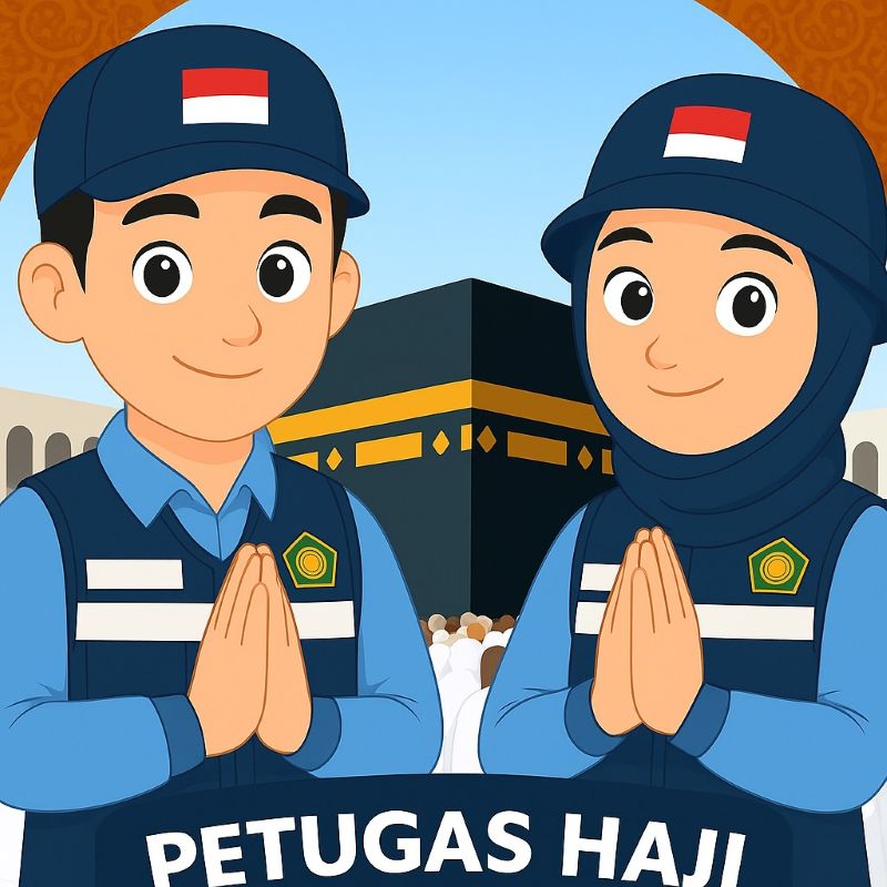 Ilustrasi petugas haji.