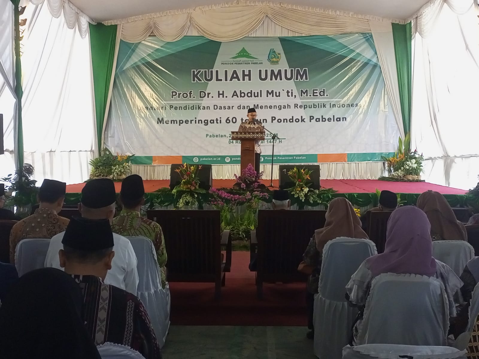 Mendikdasmen memberikan kuliah umum dalam rangka memperingati 60 tahun Pondok Pabelan, Mungkid, Kamis (28/8)  &nbsp;