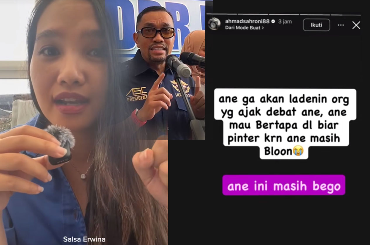 Salsa Erwina tantang Ahmad Sahroni debat.