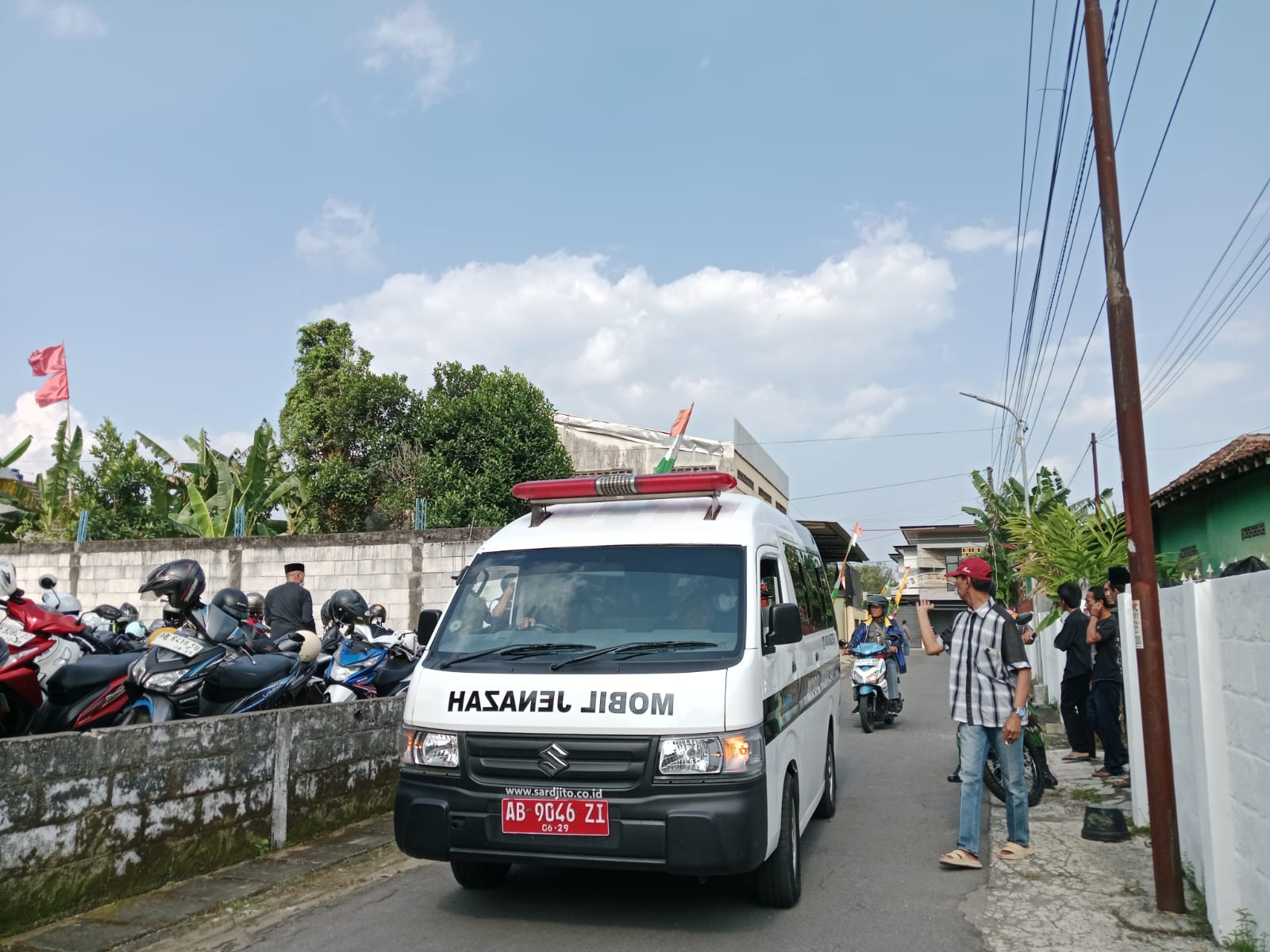 Kedatangan jenazah Rheza Sendy Pratama did rumah duka (31/8/2025).