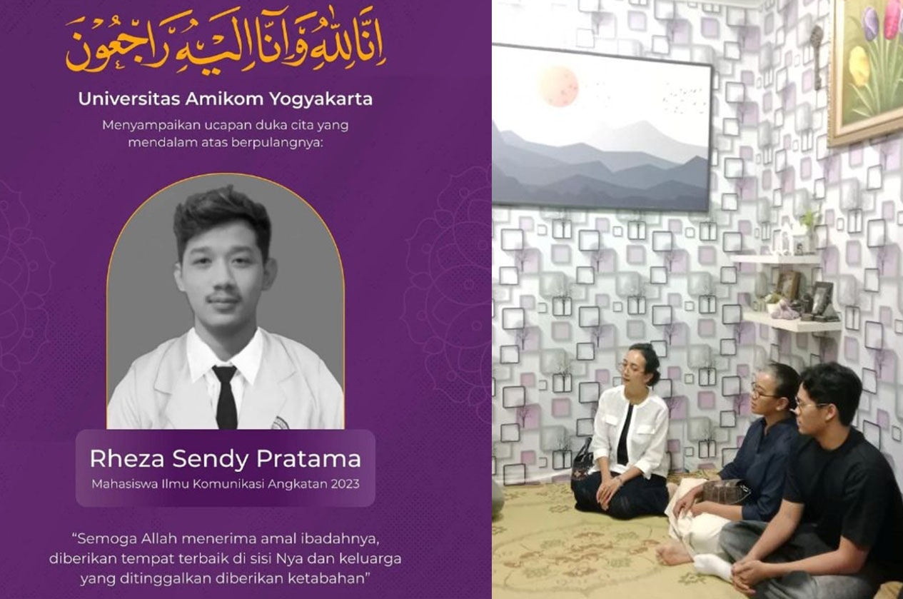 Gusti Kanjeng Ratu (GKR) Mangkubumi dan GKR Bendara saat menyambangi rumah duka Rheza Sendy Pratama, Minggu (31/8/2025) malam.