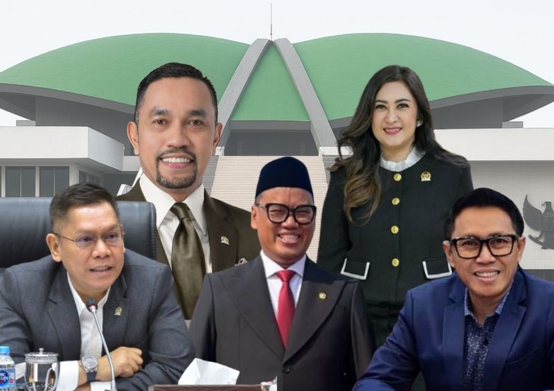 Lima Anggota DPR RI yang dipecat dari partai politik.