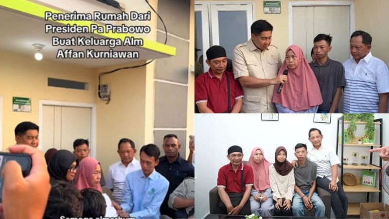 Illustrasi Menteri Perumahan dan Permukiman Maruarar Sirait dan Menteri Dalam Negeri (Mendagri) Tito Karnavian menyerahkan rumah ke keluarga almarhum Affan Kurniawan di Pesona Kahuripan 11, Cileungsi.