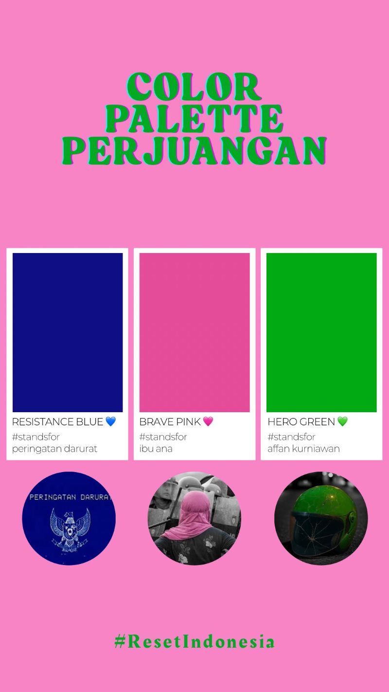 Warna simbol perjuangan Indonesia yang sedang ramai di medsos.