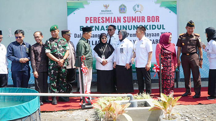 TEROBOSAN: Suasana peresmian sumur bor di Lapas Kelas II B Wonosari, Rabu (3/9).