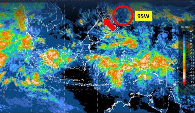 Bibit Siklon 95W terdeteksi BMKG.
