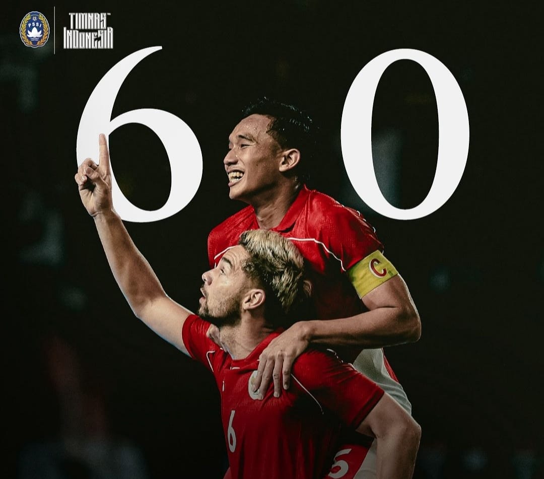 Timnas Indonesia menang telak atas Chinese Taipei dalam laga persahabatan FIFA Matchday dengan skor 6-0
