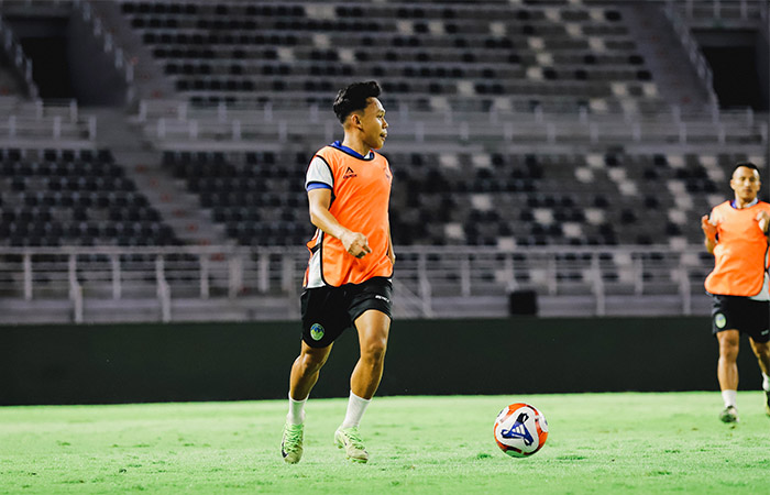 Pemain sayap PSIM Jogja Andy Irfan&nbsp;