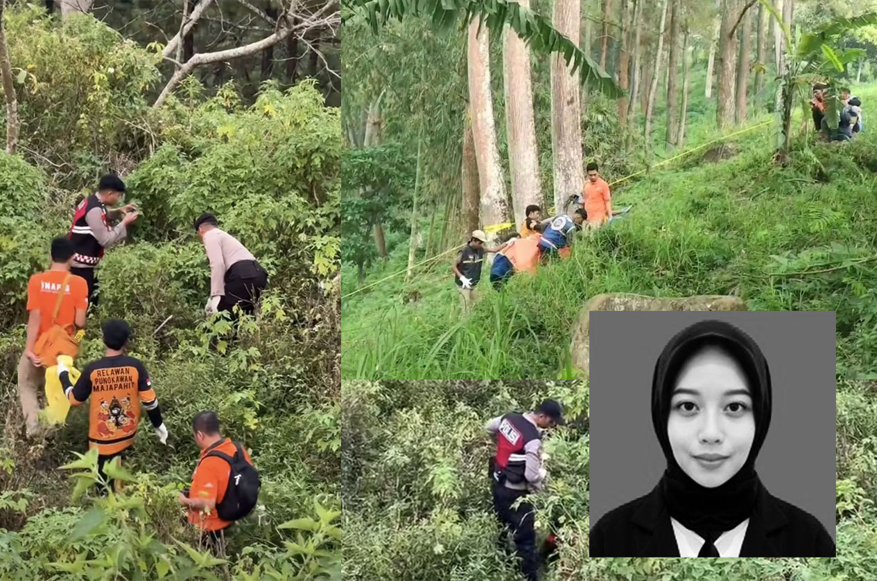 Proses evakuasi jenazah korban mutilasi di Mojokerto.