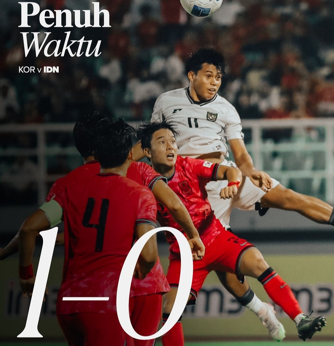 Timnas Indonesia U23 takluk dari Korea Selatan U23 dalam laga pamungkas grup J Kualifikasi Piala Asia U23