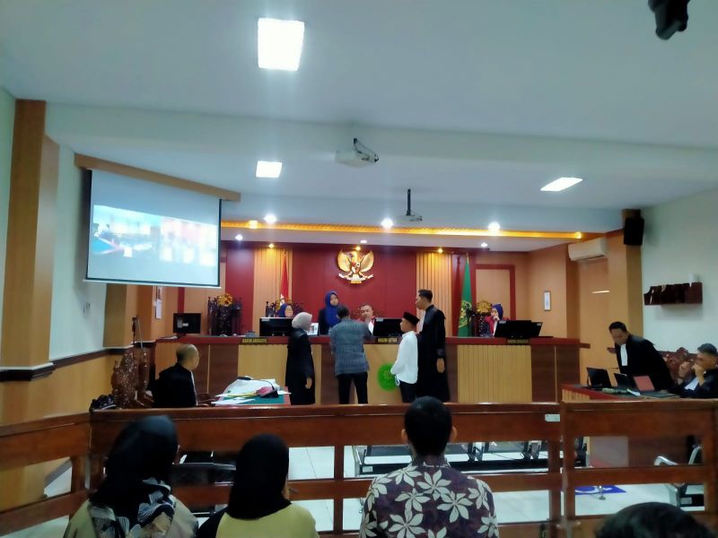SIDANG LANJUTAN: Dugaan penipuan terdakwa YAM di Pengadilan Negeri Bantul.