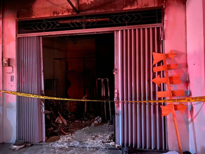 TKP: Gudang Dekor di Bangunjiwo yang ludes terbakar Kamis (11/9).