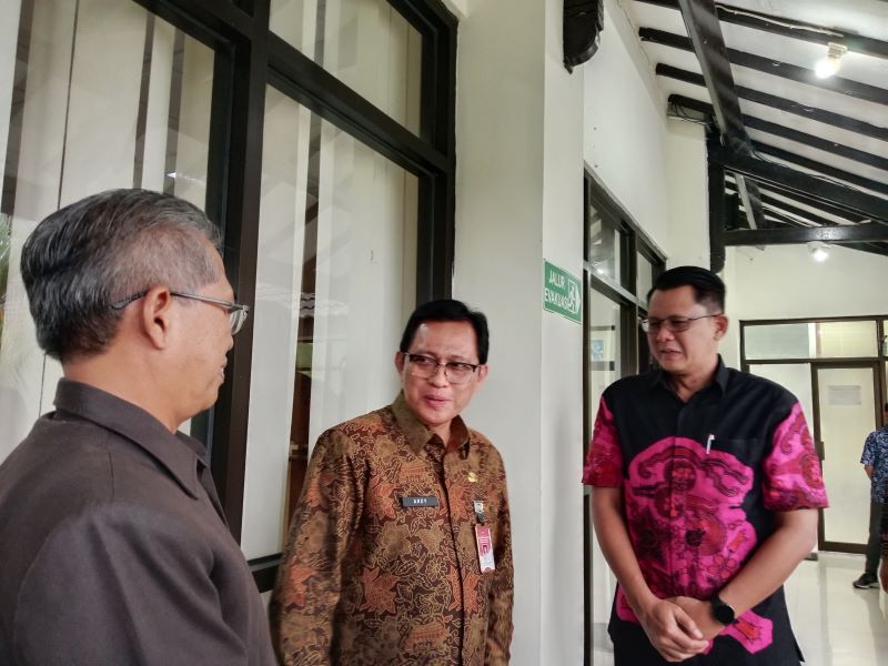 KUNKER: Kunjungan Direktur Jenderal Bina Pembangunan Daerah Kemendagri Restuardy Daud ke Pemkab Sleman Kamis (11/9).