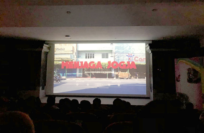 AWAS PENIPUAN: Peluncuran ILM &ldquo;Menjaga Jogja&rdquo; dan diskusi film bareng Riza Pahlevi yang diselenggarakan Diskominfo DIY, kemarin (12/9).